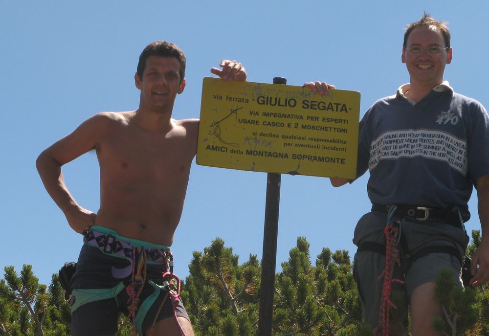 L'uscita della ferrata G. Segata